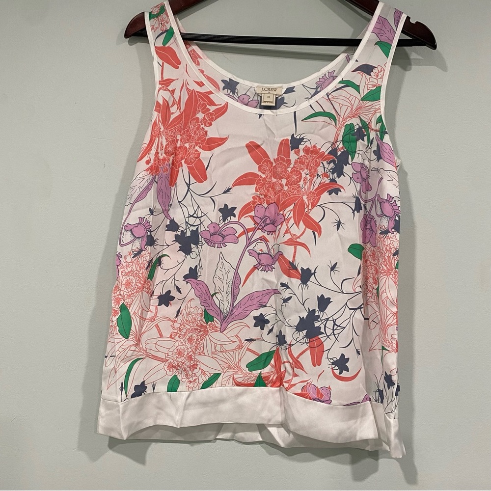 J. Crew Floral Sleeveless Top - Multicolor Women's Size XS